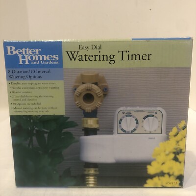 Better Homes & Gardens Easy Dial Electronic WATERING TIMER Garden Flowers 55853