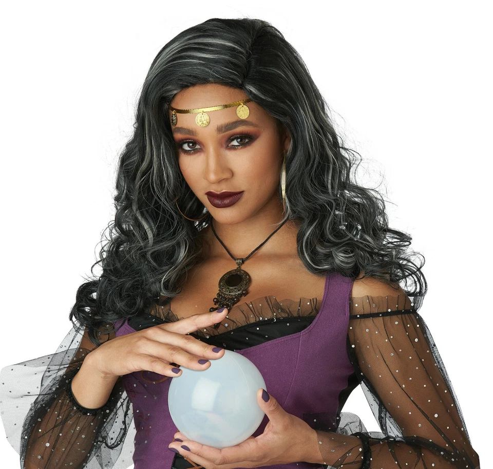 Peluca Renaissance Fortuneteller Gitana Mistificada Adulto  Foto 4 de 4