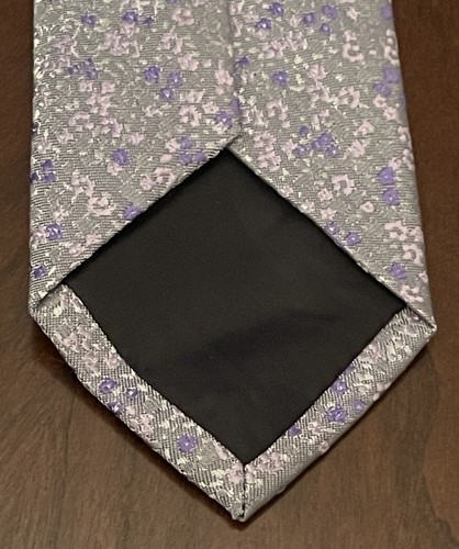 J. Ferrar Gray Pink Blue 100% Polyester Men’s Neck Tie Made In China - Picture 2 of 9