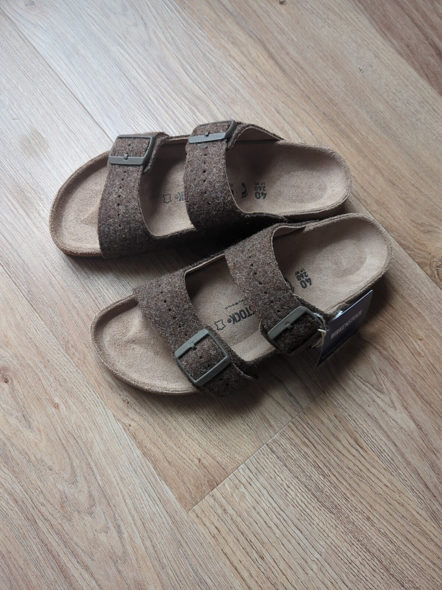 Rick Owens x Birkenstock Arizona Army Felt Sandals EU 40 Womens 9 