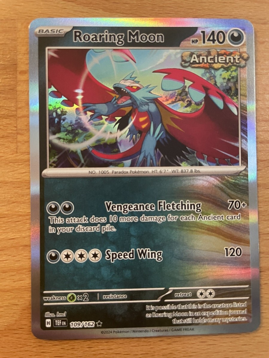 Roaring Moon 2024 Temporal Forces TEF #109/162 Ancient Pokemon Card R1-X358 Roaring Moon 2024 Temporal Forces TEF #109/162 Ancient Pokemon Card R1-X358