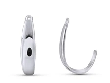 J Hoop Earrings Jacket for Studs Solid 925 Sterling