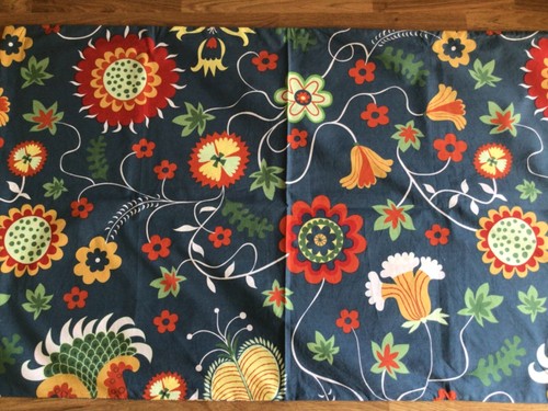 USADAS 2 Fundas de Almohada Amas de Casa IKEA Rosenrips Azul Marino 50cm x 80cm Algodón Floral Folk - Imagen 6 de 10
