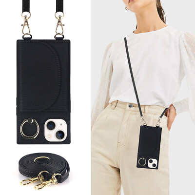 Handykette Handy Hülle mit Band Case Kordel Tasche 9H Glasfolie Kameraschutzglas