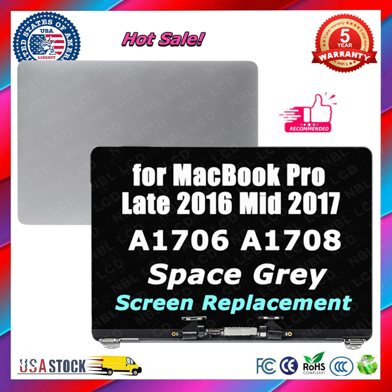 for MacBook Pro A1706 A1708 2016 2017 Gray LCD Screen Comple