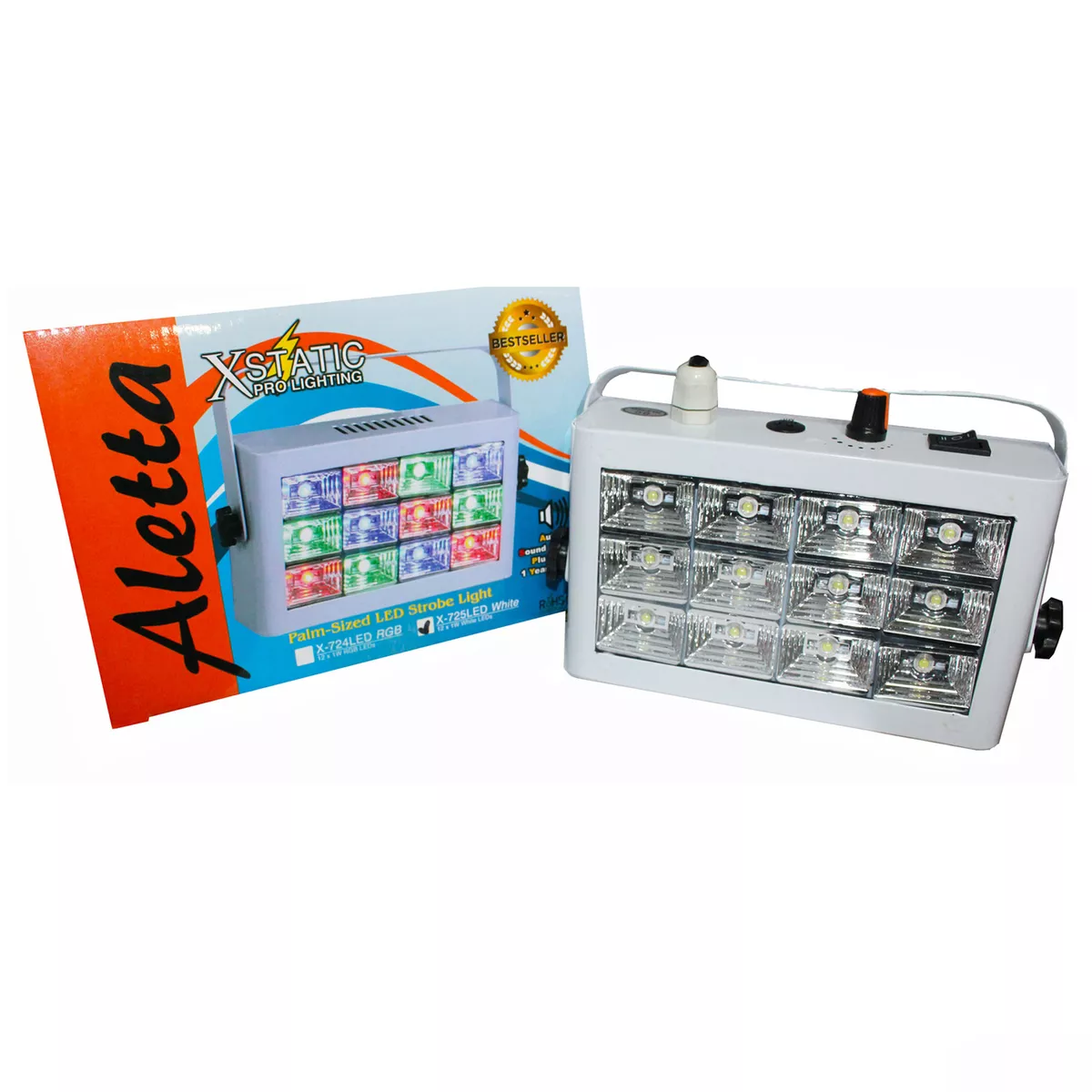 ProX X-725LED Palm Sized Aletta LED Strobe Light White