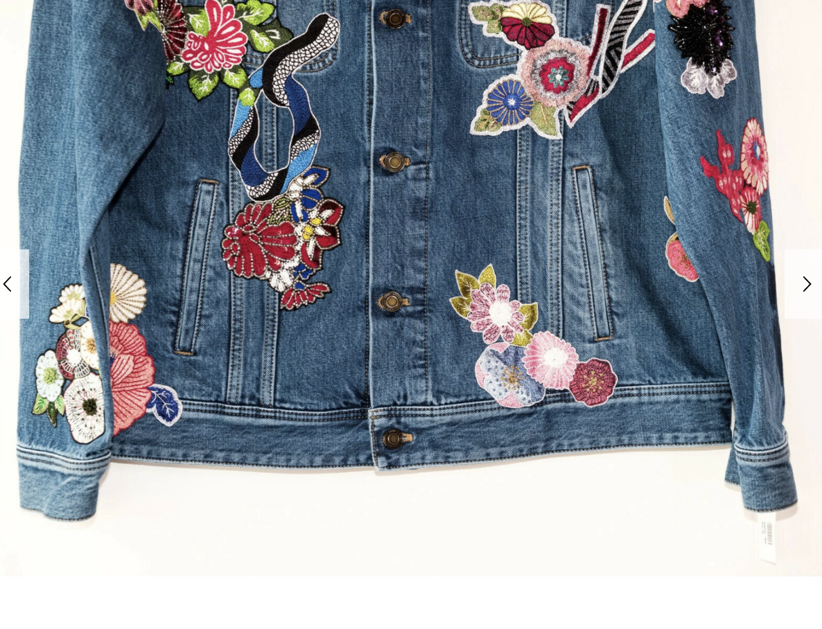 hedi slimane SAINT LAURENT embroidered love denim jacket blue size