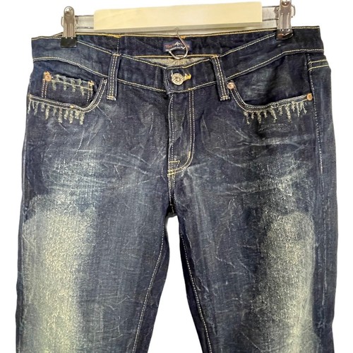 People for the Peace Los Angeles Bootcut Distressed Women's Size 30 Blue Jeans - Picture 2 of 11