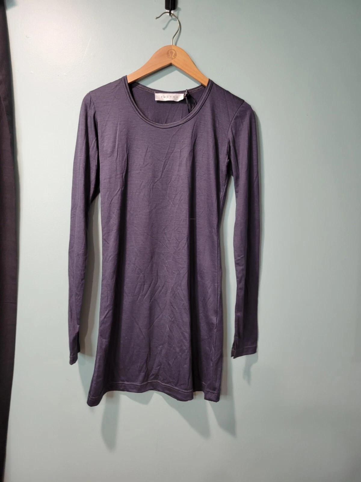 Factor Made in New Zealand Baselayer Minimalist 100% Merino Wool Shirt Dress 2