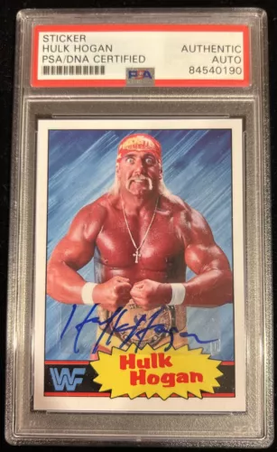 Hulk Hogan Signed Card WWE Hulkamania Autograph PSA/DNA AUTO Authentic WWF