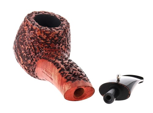 Pfeife L'Anatra dalle Uova d'Oro RUSTICATA braune Form Hawkbill - Bild 9 von 10
