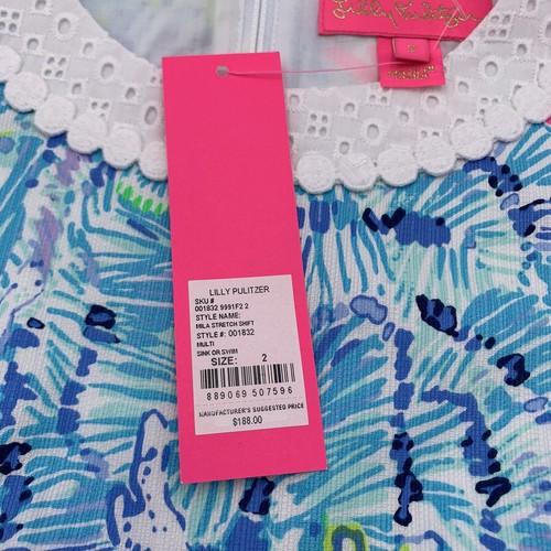 Lilly Pulitzer NWT Mila Shift Dress Sleeveless Tropical Hawaii Business Size 2 - Picture 9 of 12