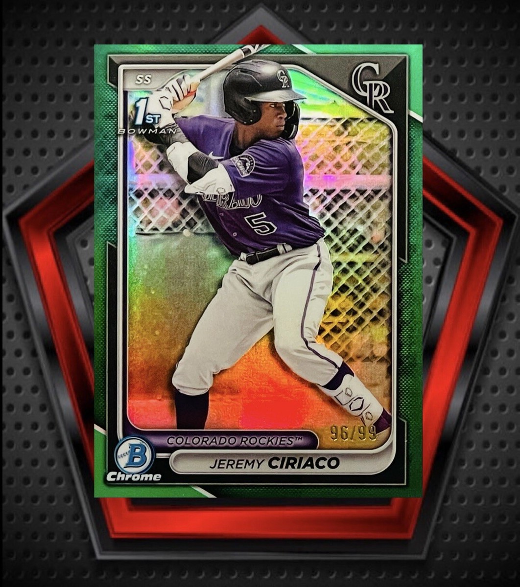 Jeremy Ciriaco *96/99* 2024 1st Bowman Chrome Green Refractor #BCP