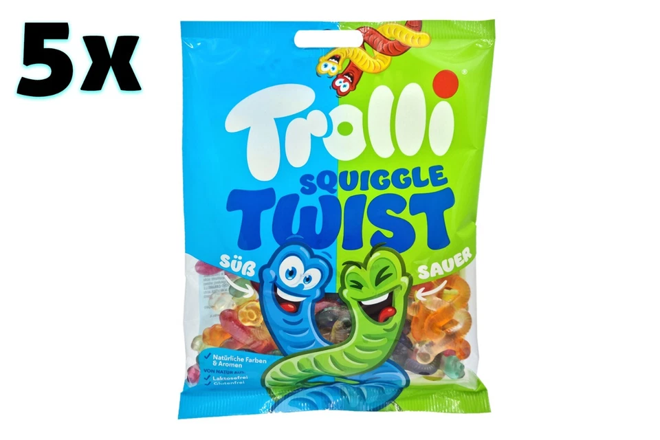 5 件装 Trolli Squiggle Twist 软糖混合物 🍬 跟踪运送 ✈ — 第 2/2 张图片