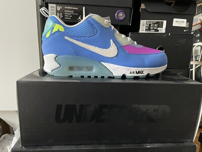 Nike Air Max 90 x Undefeated Pacific Blue Sneaker, Size 9.5 BNIB CQ2289-400