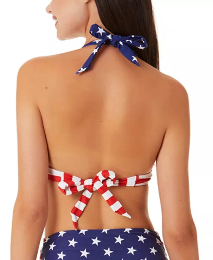 California Waves Junior 绑带比基尼上衣泳装蓝色多尺寸 X-小号 — 第 2/2 张图片