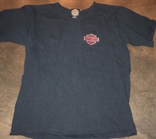 Harley Davidson M Black Shirt Embroidered Logo Vintage Single Seam Officially Li