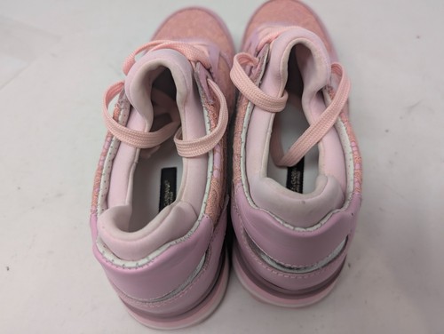 EXCELLENT! Dolce Gabbana Pink Running Shoes Sneakers Lace Design Size 7 - Picture 6 of 7