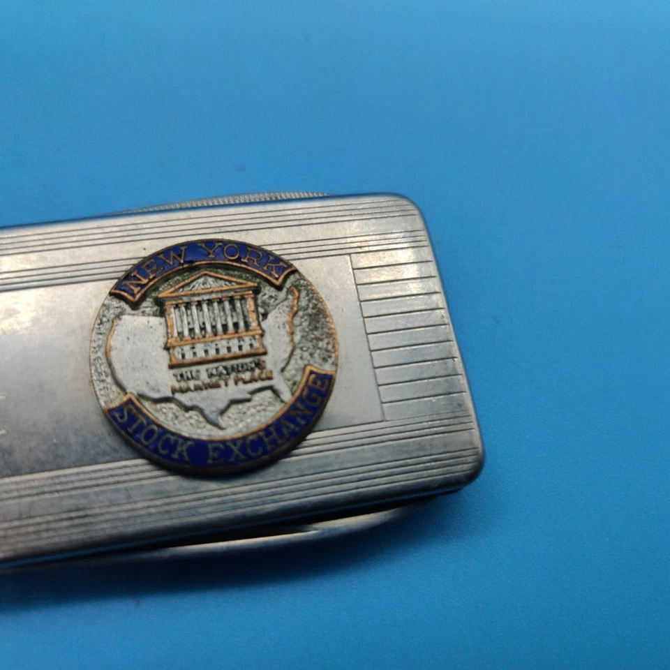 Navaja de bolsillo vintage con clip para dinero de la Bolsa de Nueva York Imperial EE. UU. Foto 4 de 4