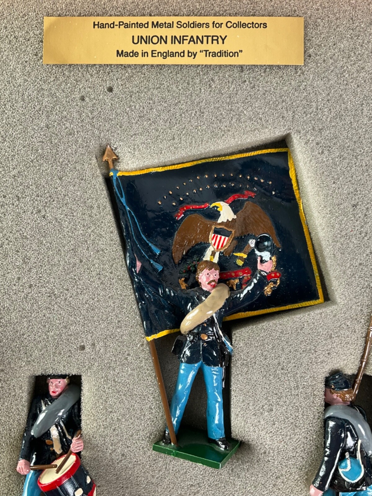 TRADITION #903 UNION INFANTRY w/Flag & Drum BOXED SET 54mm ♤