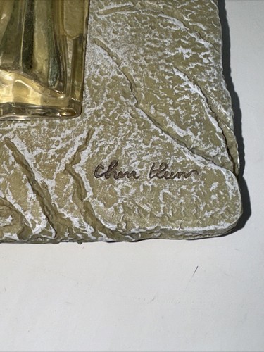 Vintage Flowers in Vases 3D Resin Wall Art Plaques Signed Cheri Blum Lot Of 2 - Picture 7 of 14