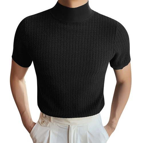 Neu Herren Rollkragenpullover Passform T-Shirts Freizeit Unterhemd T - Bild 15 von 35