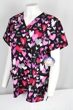 Sanibel Scrubs Womens Hope & Love Scrub Top S...