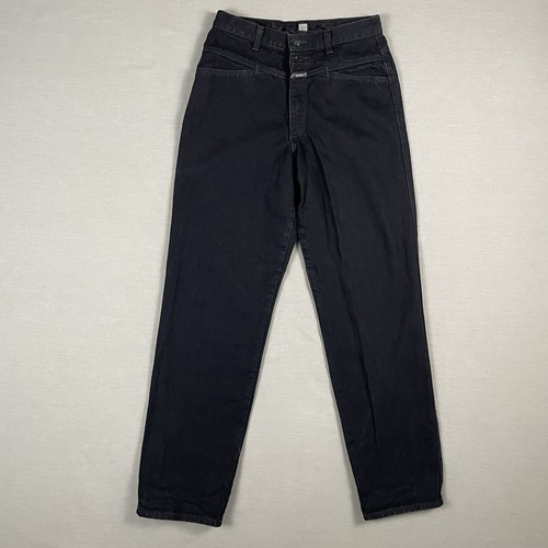 VTG Marithe Francois Girbaud Women Jeans Size 9 Long 27x32 Black Tapered 90s Y2K - Bild 1 von 12