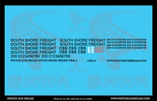 N Scale Old Scheme Chicago South Shore CSS GP38 Locomotives Decal Set