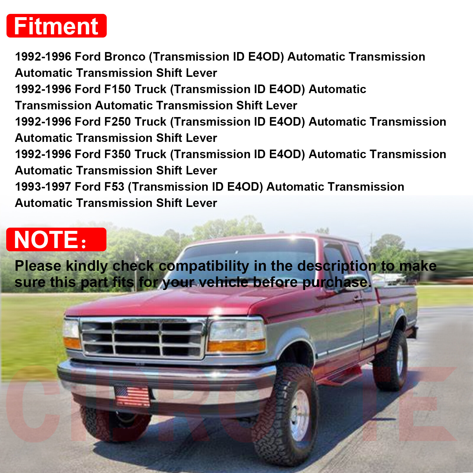 Fit for 199296 Ford F150 F250 F350 Auto Trans Shift Lever