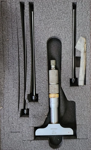 Mitutoyo Depth Micrometer Set 0-4" Range .001"