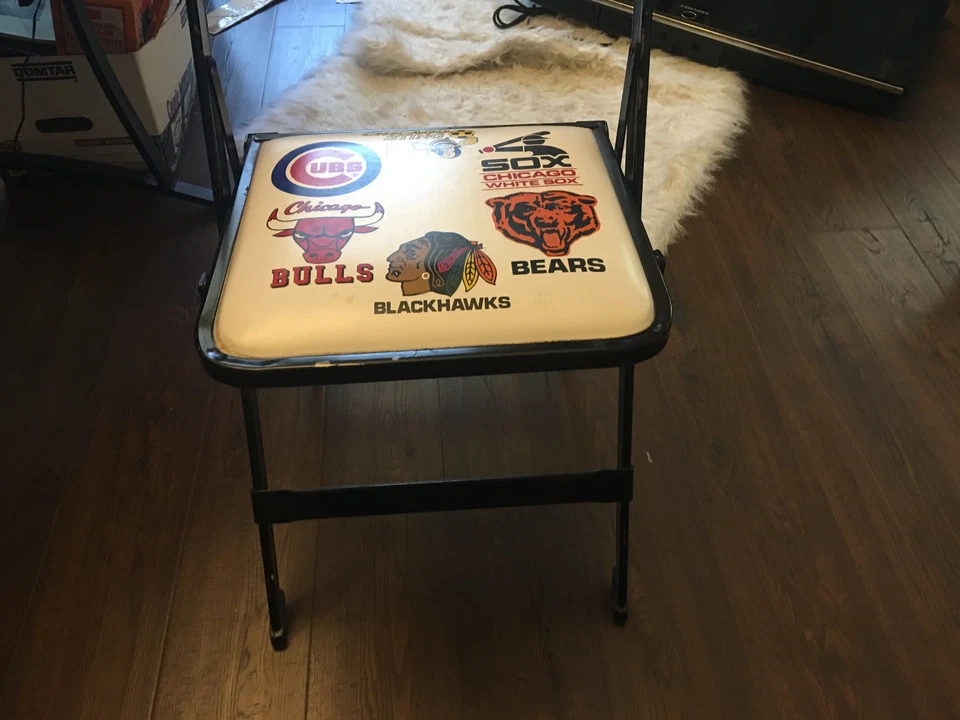 SILLA LATERAL USADA JUEGO VINTAGE NOVEDAD TODOS LOS DEPORTES CHICAGO BERS CUBS SOX Foto 4 de 4