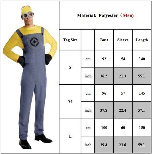 Kids Adults Cartoon World Book Day Costumes Fancy Dress Despicable Me Outfit Set - Picture 3 of 13