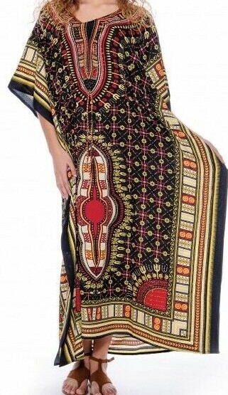 Studio Untold A-LINE BATIKPRINT KIMONOÄRMEL - Maxikleid - Turmeric