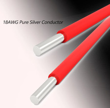 Cavo audio HiFi 0,5 m 18 AWG 99,998% argento puro cavo sfuso linea segnale PTFE