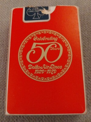 DELTA AIRLINES - 50 Jahre 1929-1979 feiern. kartenspiel poker 
