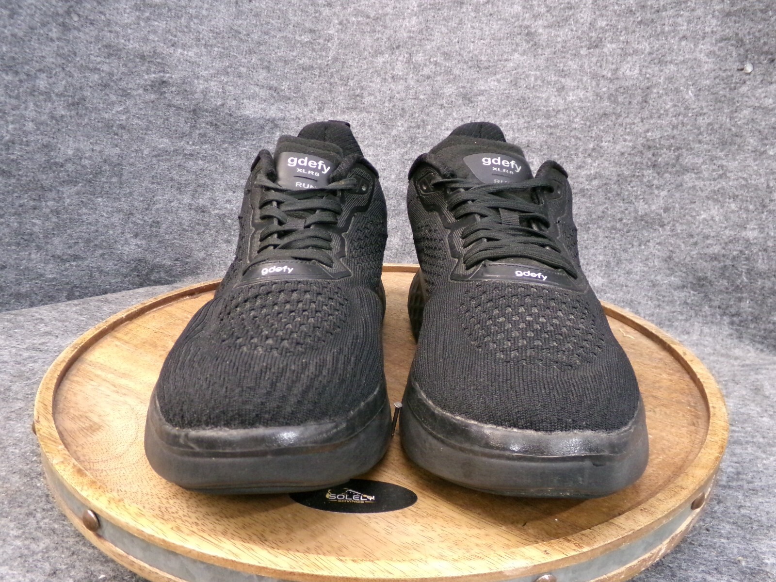 SAOLA Gdefy XLR8 scarpa da corsa uomo tripla nera atletica ammortizzata sneaker taglia 12 US