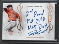 2018 Leaf Trinity Inscription JAYSON SCHROEDER Bronze Prismatic Auto RC Astros