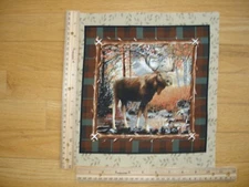 Wilderness Bliss Moose Creek Fall  Cotton Quilt Fabric Block 9 3/4" x 9 3/4"