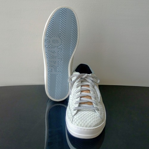 P448 Women John Margot Leather Sneaker/Amazing Snakeskin-Embossed-Made in Italy - Picture 14 of 15