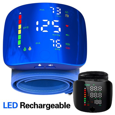 #ad NEW LED Wrist Blood Pressure Monitor Rechargeable Broadcast Heart Rate Monitor $18.99