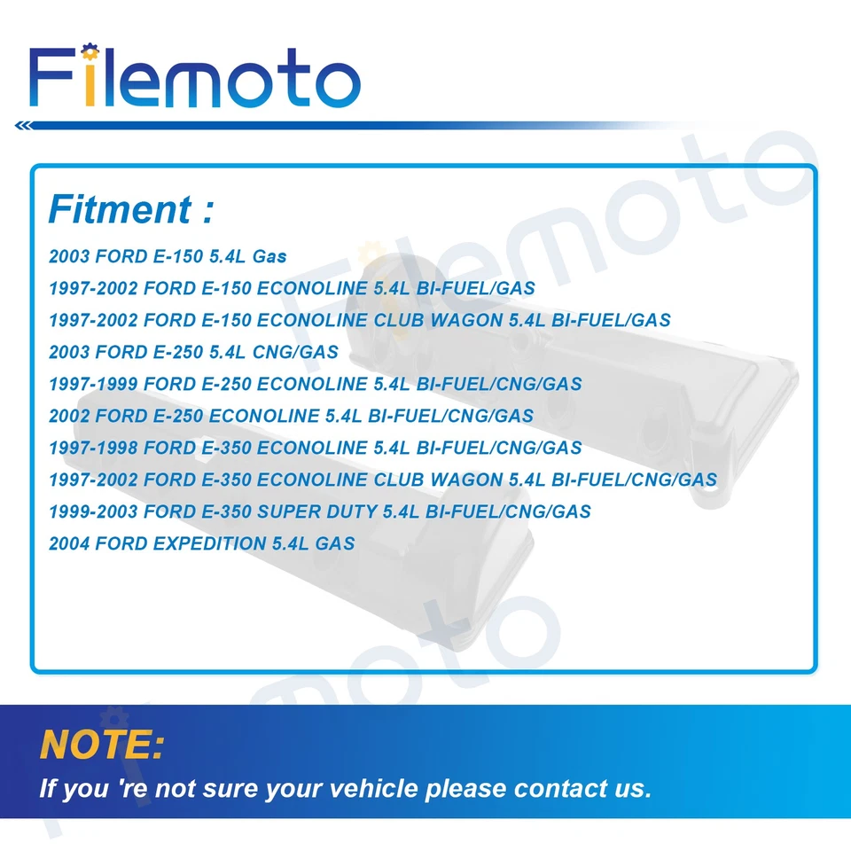 2 * Cubierta de válvula de motor de aluminio para 97-03 FORD E-150 ECONOLINE E-250 E-350 5,4 L Foto 3 de 4