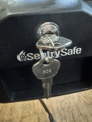 Sentry 1100 Portable Fire Safe Security Box Chest Lockbox With Handle & Key
