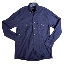 Tyndale Workwear Men Navy Blue FR Flame Resistant CAT 2 Shirt MD Made in USA