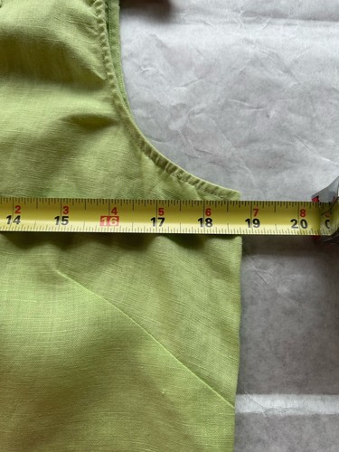 Richard Malcolm Green Irish 100% Linen Button-Up Sleeveless Blouse Women's L - Picture 6 of 7