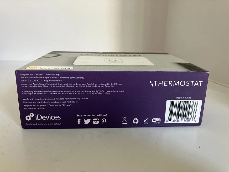 iDevices Wi-Fi Smart Thermostat w/ HomeKit / Alexa / Google Home - White - Image 3 of 4