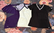 Greys Anatomy Signature Active Scrub Top Lot Of 3 Womens Size Small