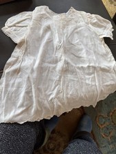 Vintage Hand Embroidered Baby Dress Hand Made size 1 - as found