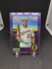 Topps 2022 Heritage Nelson Cruz Nationals Purple Parallel #719 Baseball Card