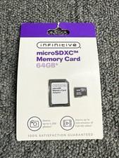 INFINITIVE 64GB Micro SDXC adapter Flash Memory Card BRAND NEW